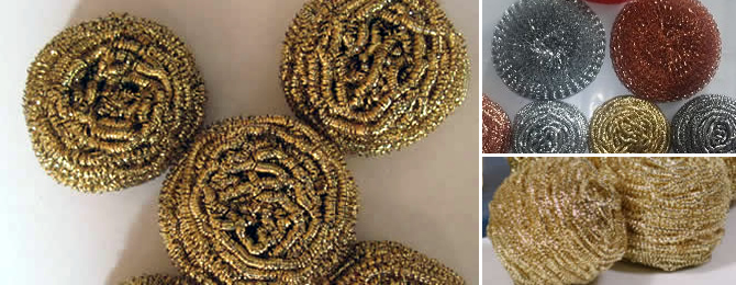 Brass Coated Steel Wire Scrubber