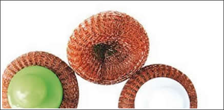 copper coated steel scourer