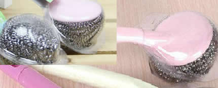 handled brush scourers scrubber